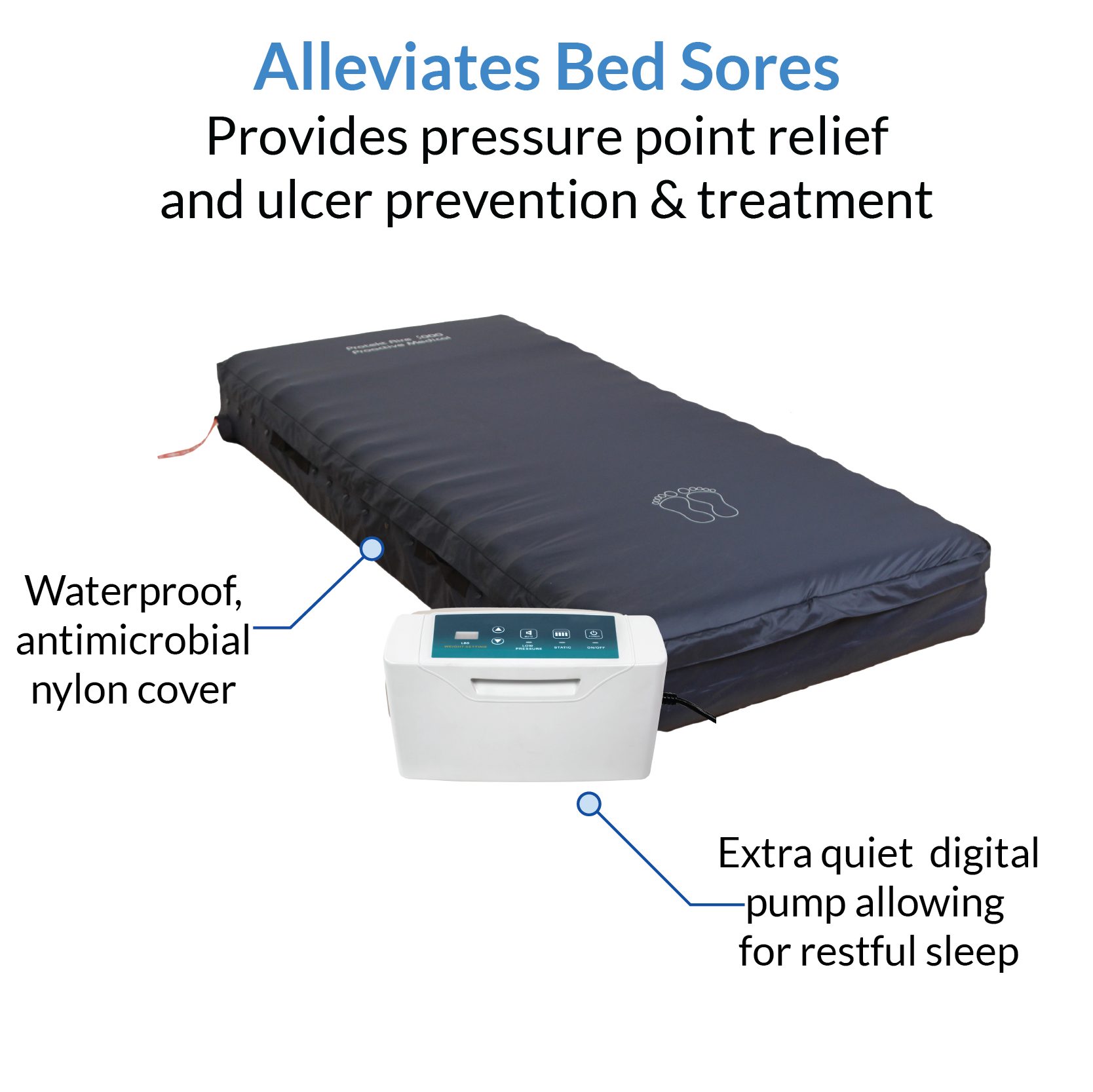 Medical Alternating Pressure Mattress Pad Pump Hospital Bed Pressure Sore  Relief