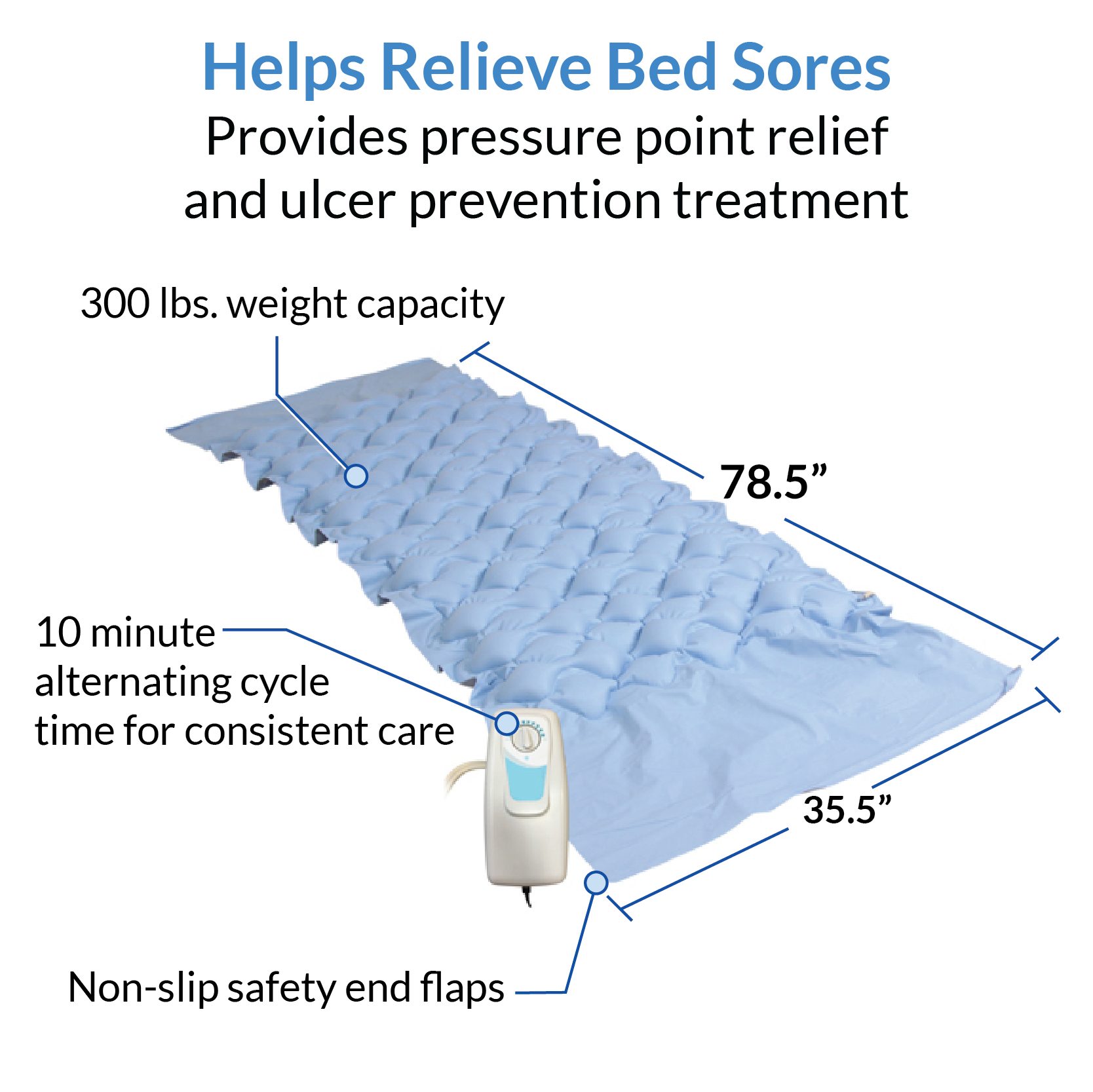 Medical Alternating Pressure Mattress Pad Pump Hospital Bed Pressure Sore  Relief